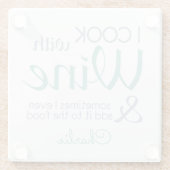 Wijn Quote aangepaste naam glass onderzetter (Achterkant)