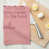 Wijn Quote aangepaste naam keukenhanddoek (Quarter Fold)