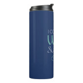 Wijn Quote, aangepaste naam tumbler Thermosbeker (Gedraaid links)
