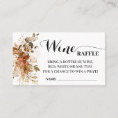 Wijn Raffle Ticket Card Autumn Herfst Vrijgezellen (Voorkant)