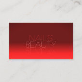 Wijn Red Gradient Chic Mirror Font Classic Modern Visitekaartje (Voorkant)