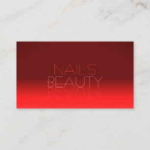 Wijn Red Gradient Chic Mirror Font Classic Modern Visitekaartje