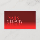 Wijn Red Gradient Mirror Font Classic Photo Modern Visitekaartje (Voorkant)