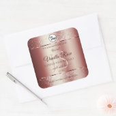 Wijn Red Soft Glitter Product Labels Monogram Logo (Envelop)
