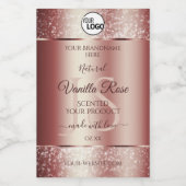 Wijn Red Soft Glitter Product Labels Monogram Logo Voedselcontainer Etiket (Enkel label)