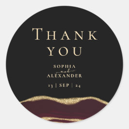 Wijn rode edelsteen ronde sticker