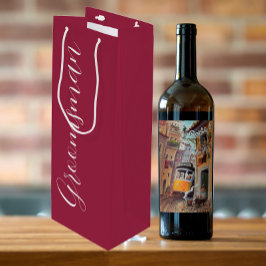 Wijn Rode Gestileerde Script Trouw Groomsman Cadeautas