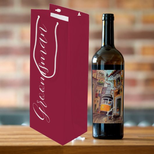 Wijn Rode Gestileerde Script Trouw Groomsman Cadeautas