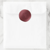 Wijn Rode Wax Seal Monogram Bruiloft Stickers (Tas)