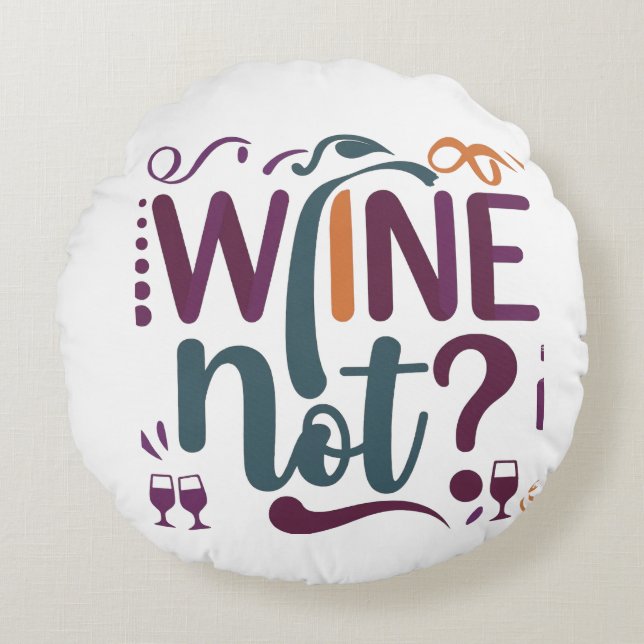 Wijn Rond Kussen (Voorkant)