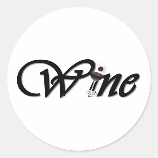Wijn Ronde Sticker (Voorkant)