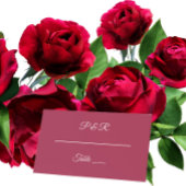 Wijn Rood Eenvoudig Gestileerde Script Bruiloft Plaatskaartje