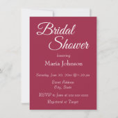 Wijn Rood Eenvoudige Stijl Vrijgezellenfeest Kaart (Voorkant)