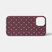 Wijn Rood en wit Polka Dots Telefoonhoesjes iPhone Hoesje (Achterkant horizontaal)