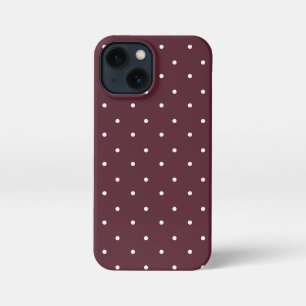 Wijn Rood en wit Polka Dots Telefoonhoesjes iPhone 13 Mini Hoesje