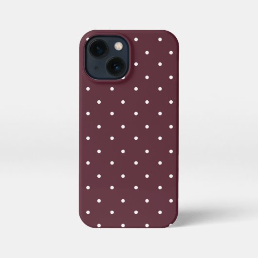 Wijn Rood en wit Polka Dots Telefoonhoesjes iPhone Hoesje (Achterkant)