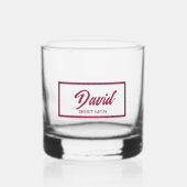 Wijn Rood Gepersonaliseerde bruiloft Beste Man Roc Whisky Glas (Voorkant)