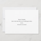 Wijn Rood Koppel Foto Huwelijk Spara de datum Save The Date (Achterkant)