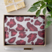 Wijn rood luipaard patroon tissuepapier (Geschenk)