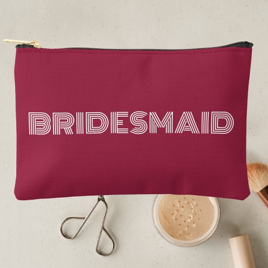 Wijn Rood Moderne Typografie Bruidsmeisje Etui