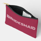 Wijn Rood Moderne Typografie Bruidsmeisje Etui (Open)
