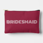Wijn Rood Moderne Typografie Bruidsmeisje Etui (Voorkant)