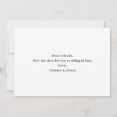 Wijn Rood Paar Fotobruiloft Bewaar de datum Save The Date (Achterkant)