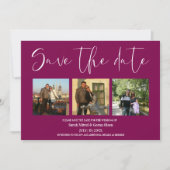 Wijn Rood Paar Foto's Trouwen Save the date (Voorkant)