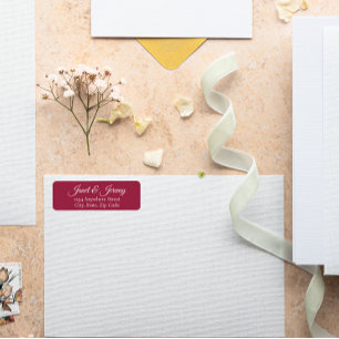 Wijn Rood Stijlvolle Namen Wedding Retour Adres Etiket