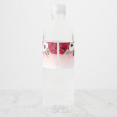 Wijn Rood Wit Bloemig Waterfles Etiket (Achterkant)