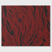 wijn rood Zebra Patroon Cadeaupapier (Vlak)
