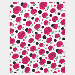 Wijn Roze Groen Stip Grafisch Patroon Modern   Fleece Deken