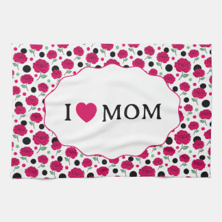 Wijn Roze Groen Stip Grafisch Patroon Modern   Theedoek