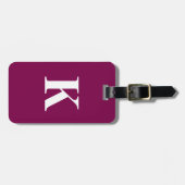 Wijn Roze Monogram Eerste Aangepaste Cadeau Feest  Bagagelabel (Voorkant horizontaal)