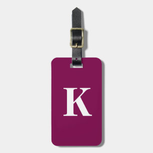 Wijn Roze Monogram Eerste Aangepaste Cadeau Feest  Bagagelabel