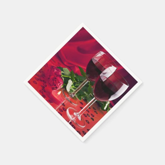 Wijn & Rozen Servetten (Hoek)