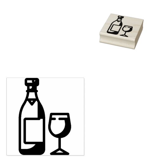 wijn rubberstempel (Gestempeld)