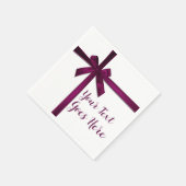 Wijn Satijnen Lint Strik Kerst Vakantie Feest Servet (Hoek)