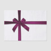 Wijn Satin Ribbon Bow Kerstfeest Tissuepapier (Voorkant)