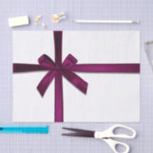 Wijn Satin Ribbon Bow Kerstfeest Tissuepapier (Craft)