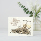 Wijn Save the Date Elegant Verjaardagsfeest Aankondigingskaart (Staand voorkant)