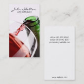 Wijn schenken | Close-up Visitekaartje (Voorkant / Achterkant)