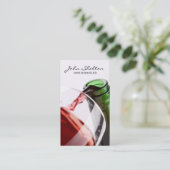 Wijn schenken | Close-up Visitekaartje (Staand voorkant)