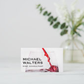 Wijn schenken in glas | rode wijn visitekaartje (Staand voorkant)