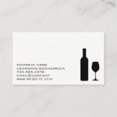 Wijn schenken in glas | rode wijn visitekaartje (Achterkant)