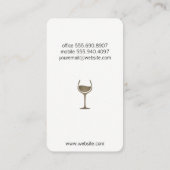 Wijn schenken | Splash II wijnglas Sepia Visitekaartje (Achterkant)