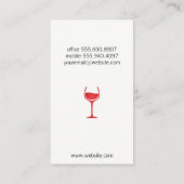 Wijn schenken | Splash II wijnglas Visitekaartje (Achterkant)