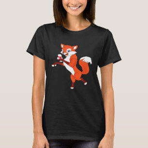 Wijn Shirten Fox met wijnglas T-shirt