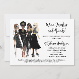 Wijn Sieraden en Vrienden Trunk Show Kaart