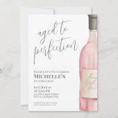 Wijn Simple Zestigste Verjaardagsfeest Kaart (Voorkant)